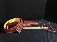 Leather Holster & Cartridge Belt