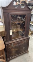 Wood China Cabinet-3 door and 1 drawers 14 X 32 X