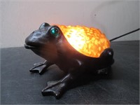 Cool Metal and Glass Frog Accent Lamp