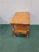 VTG YOUNG REPUBLIC SOLID WOOD END TABLE, #2