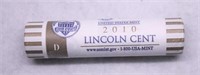 ROLL OF GEM RED 2010 LINCOLN CENTS