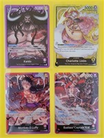 Assorted One Piece Card Game Cards - Lot of 4