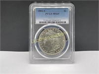 1881-S U.S. MORGAN SILVER DOLLAR PCGS MS65