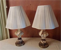 2 Vtg Lamps w/ Shades