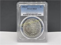 1904-O U.S. MORGAN SILVER DOLLAR PCGS MS65