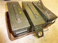 3 metal ammo cases