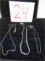 3 STERLING CHAINS (7.5 GRAMS)