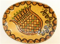 Shooner Redware Dish