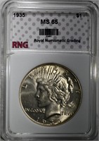 1935 PEACE DOLLAR RNG GEM BU