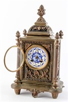 Colonial Key-Wind Brass Mantle Clock