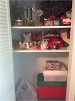 Closet Lot of Misc Christmas & Holiday Decor