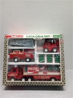 Coca-Cola set, Buddy L, sturdy steel, 5 piece