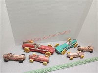 Auburn rubber toy cars, various sizes