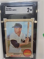 1968 TOPPS MICKEY MANTLE SGC