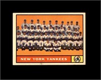 1961 Topps #228 New York Yankees TC EX to EX-MT+