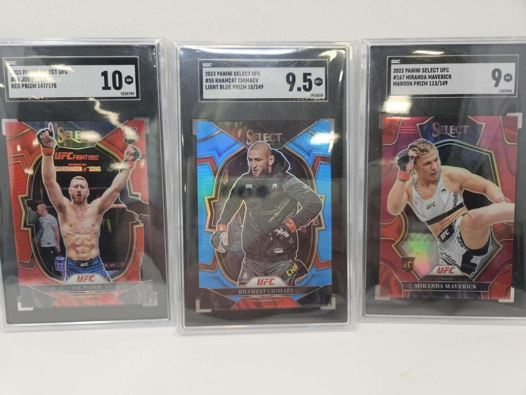GRADED 2023 SELECT UFC CARDS X3 ( GROUP 3)