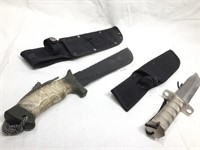 Hunting and Survival knives with sheath