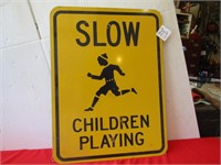 SLOW CJILDREN PLAYING METAL SIGN  18 X24"