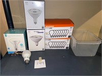 Miscellaneous Light Bulbs & Container