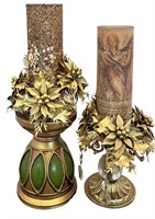 Exquisite Kitschy Christmas Candle Holders