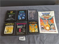 lot of 6 Atari games with 1 manual