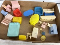 Vintage plastic dollhouse furniture