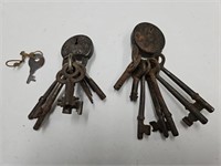 2 Locks with  Lot of Skeleton Keys