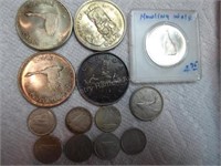 13 Canadian coins - some silver