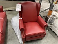 Abbey Burgundy Leather Single Seat Lounge Chair