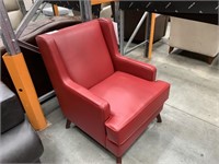 Sutton Burgundy Leather Single Seat Chair