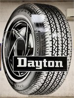 HUGE Dayton Tire 3 pc metal sign