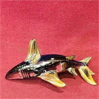 Small Art Glass Shark