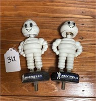 Two Michelin Man Display Bobbleheads