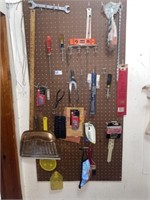 Misc Tools on Pegboard