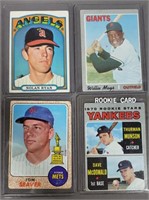 Vintage Baseball Cards Ryan, Mays, Munson, Seaver