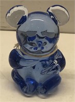 Koala bear blue glass paperweight