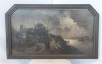 Beautiful Early Framed Print SILVERY MOONLIGHT