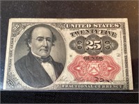 1874 25 cents Note Fractional Currency