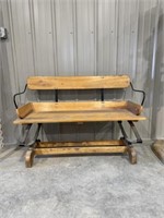 44" Wood Wagon Bench