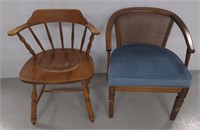 Lot of 2 Wooden Armchairs