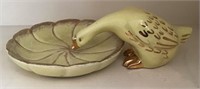 VINTAGE YELLOW 3-PVC DUCK AND DISH