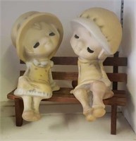 2 "Seto Craft" Porcelain Figures - Mod Design