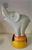 Vintage Chalkware Elephant Figure