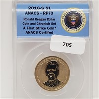 ANACS 2016-S RP70 Reagan $1 Dollar