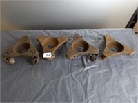 Set of 4 Traingular Cast iron Casters