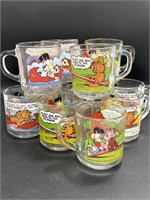 Garfield Collector Glass Mugs- McDonalds