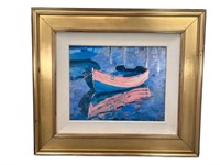 Giclee Print - Pink Row Boat by Randall Lake