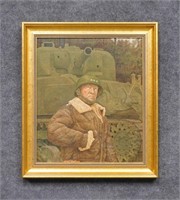 La Montague Giclee on Canvas of General Patton