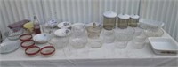 Cut glass and glassware including hall, pyrex,