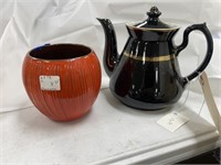 Hall Teapot & Frankoma Vase